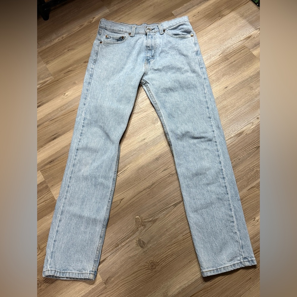 Levi's Light Blue Straight-Leg Jeans 505